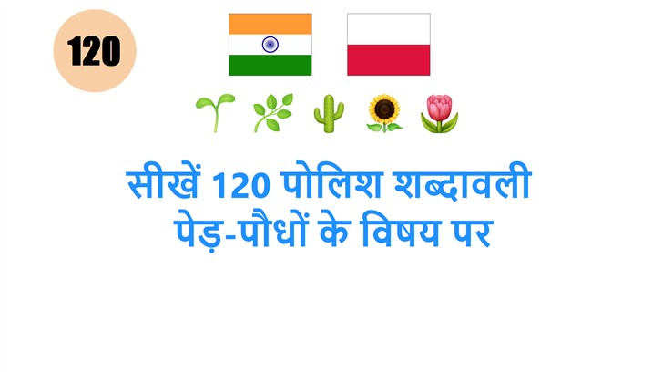 सीखें 120 पोलिश शब्दावली: पेड़-पौधों के विषय पर